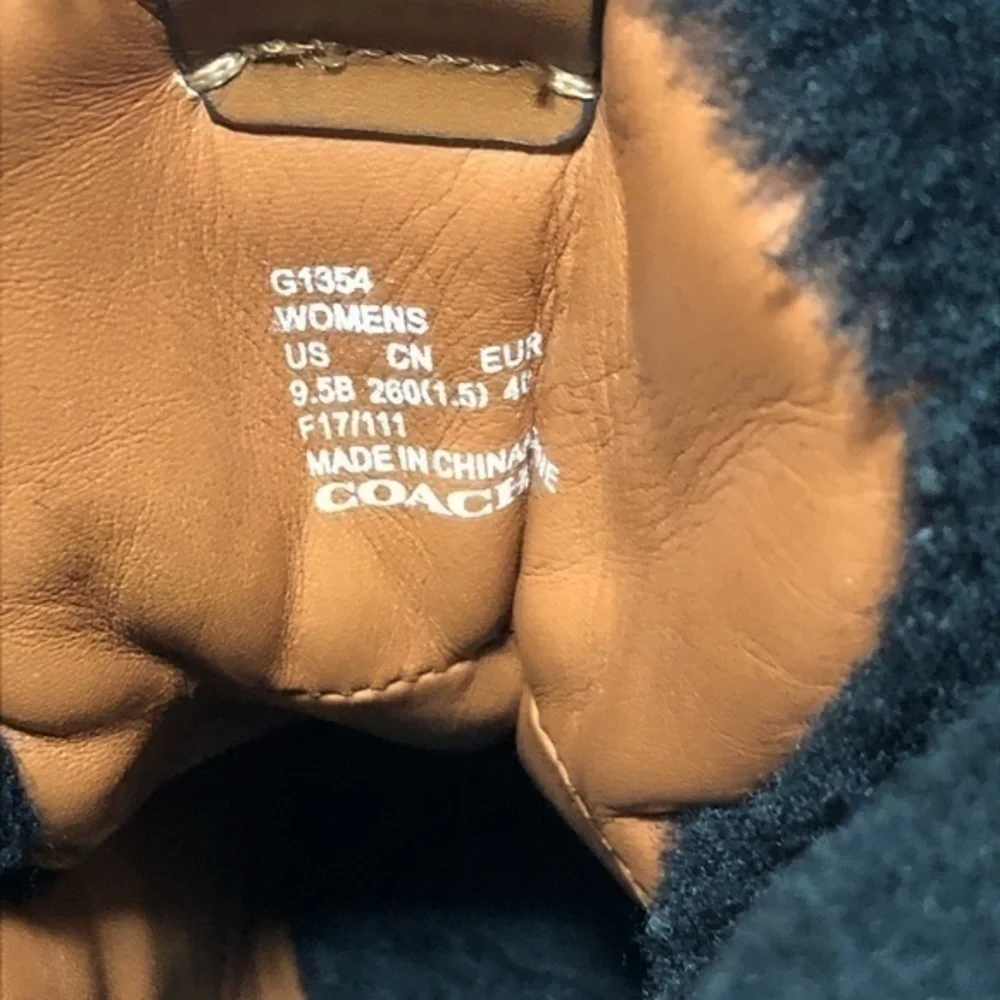 Coach Rex Wedge Platform Fur Booties